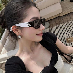 Vintage Style CC Black Sunglasses