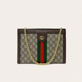 Leather GG Stripe Shoulder Bag