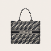 Canvas CD Monogram Black Tote Bag