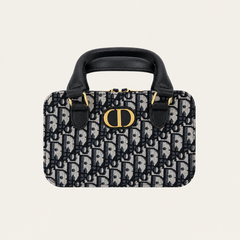 Black Canvas CD Shoulder Crossbody Bag