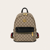 Brown Canvas GG Monogram Backpack