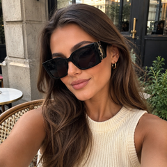 Chic Square YL Wide Temple Arms Sunglasses