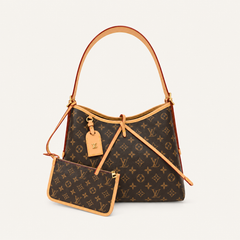 Leather Trim Hobo Bag