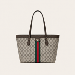 Brown GG Leather Shoulder Bag