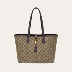 Brown Canvas Embroidered Tote Bag