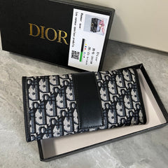 Black Canvas CD Monogram Clutch Wallet