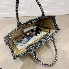 Canvas CD Monogram Black Tote Bag