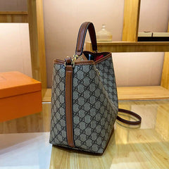 Brown Leather GG Shoulder Bag