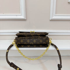 Vintage Leather Monogram Bag