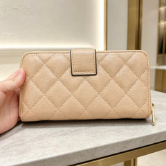Elegant Khaki CC Leather Wallet
