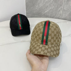 Brown GG Canvas Baseball Hat