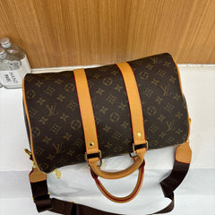 Leather Trim Travel Bag