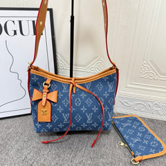 Blue Trim Hobo Bag