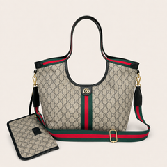 Embroidered Canvas GG  Tote Bag Set