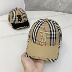 Check Embroidered Streetwear Hat