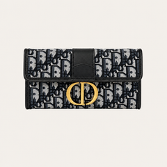 Black Canvas CD Monogram Clutch Wallet