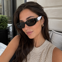 Vintage Style CC Black Sunglasses