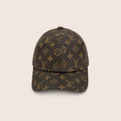 Brown Monogram Leather Baseball Hat