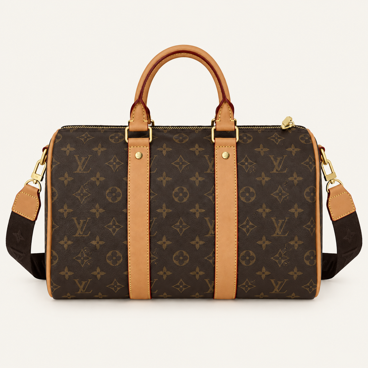 Leather Trim Travel Bag