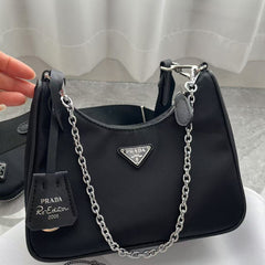 Nylon PR Crescent Shoulder Bag