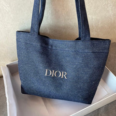 Navy Denim  Tote Bag