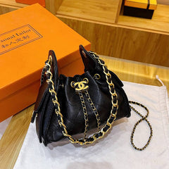 Black Leather CC   Top Handle Bag