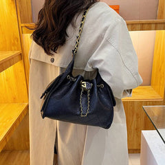 Black Leather CC   Top Handle Bag