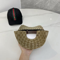 Brown GG Canvas Baseball Hat