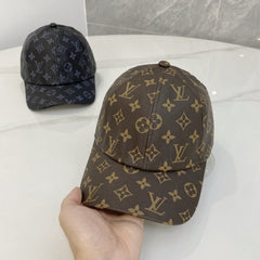 Brown Monogram Leather Baseball Hat