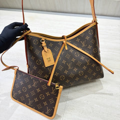 Leather Trim Hobo Bag