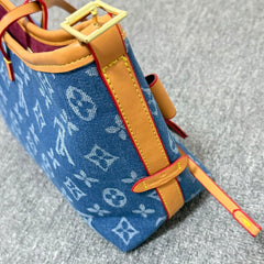 Blue Trim Hobo Bag