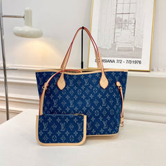 Leather Trim Shopper Bag