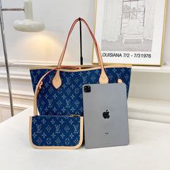 Leather Trim Shopper Bag